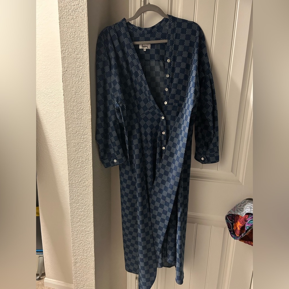 Heinui sashiko embroidered cotton Dress - Picture 4 of 4